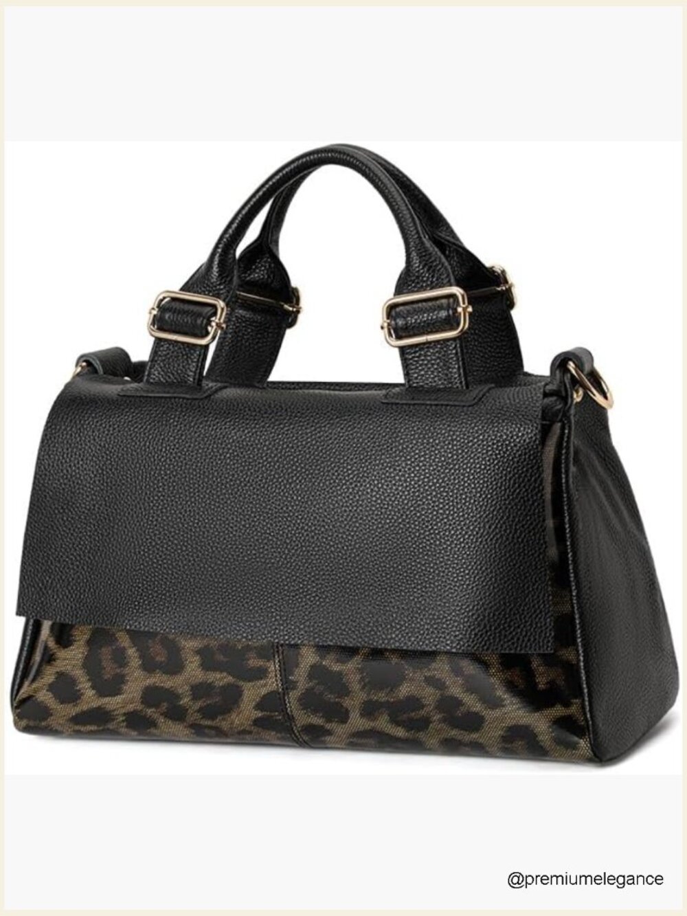 Genuine Leather Large Capacity Detachable Shoulder Bag Crossbody Handbag